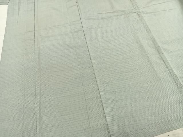 平和屋着物▽上質な紬 単衣 横縞 やまと誂製 正絹 逸品 AABA7662fy