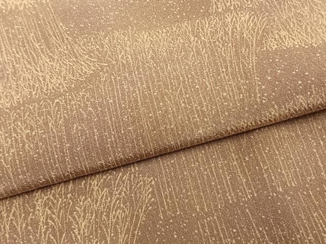 平和屋着物▽上質な小紋 単衣 草葉文 正絹 逸品 AABA7663fy