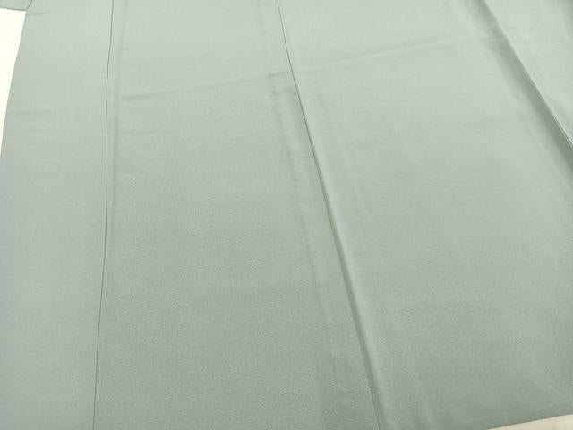 平和屋着物▽上質な色無地 単衣 灰青色 正絹 逸品 AABA7664fy