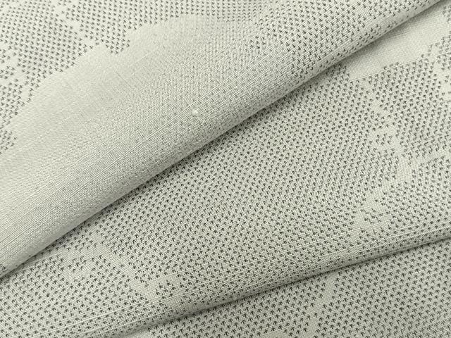 平和屋着物▽上質な紬 単衣 雪輪文 正絹 逸品 AABA7672fy