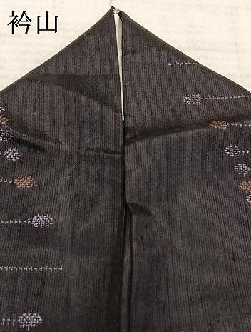 平和屋着物▽上質な紬 単衣 抽象文様 正絹 逸品 AABA7673fy