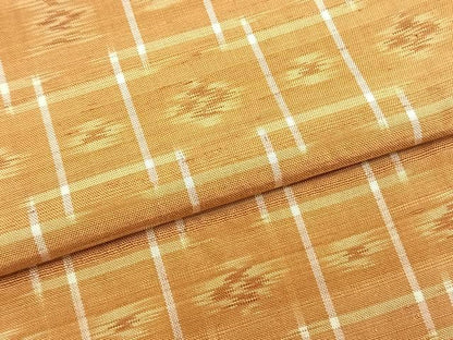 平和屋着物▽本場琉球絣 単衣 色紙花文 正絹 逸品 AABA7674fy