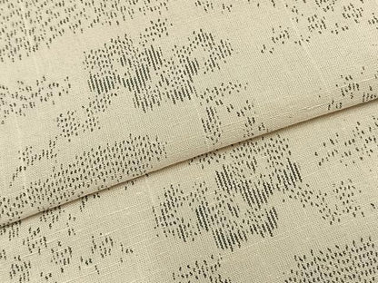 平和屋着物▽上質な紬 単衣 霞取り花文 正絹 逸品 AABA7677fy