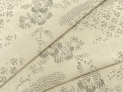 平和屋着物▽上質な紬 単衣 霞取り花文 正絹 逸品 AABA7677fy