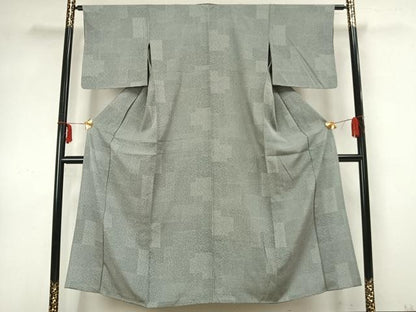 平和屋着物▽江戸小紋 単衣 作家物 松竹梅 鶴 亀 正絹 逸品 未使用 AABA7680fy