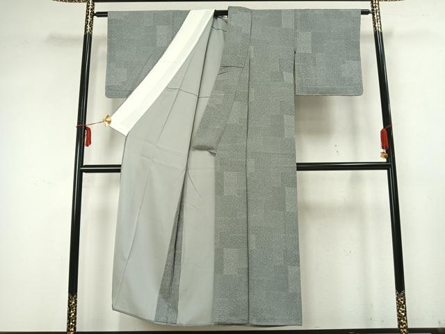 平和屋着物▽江戸小紋 単衣 作家物 松竹梅 鶴 亀 正絹 逸品 未使用 AABA7680fy