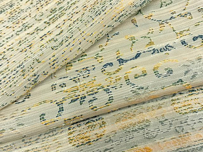 平和屋着物▽上質な小紋 単衣 横段文 正絹 逸品 AABA7683fy