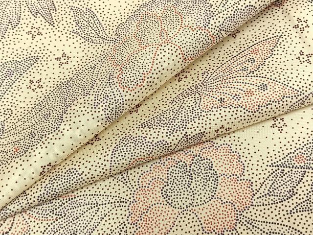 平和屋着物▽本場染大島紬 単衣 花蝶文 正絹 逸品 AABA7691fy