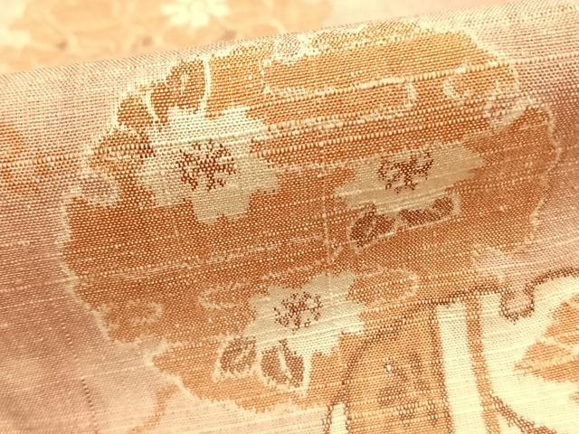 平和屋着物▽上質な紬 単衣 雪輪花文 正絹 逸品 未使用 AABA7694fy