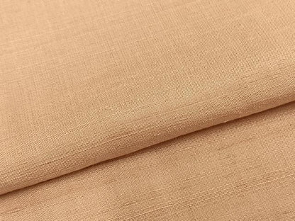 平和屋着物▽上質な紬 単衣 色無地 一斤染色 ロング丈 正絹 逸品 AABA7700fy