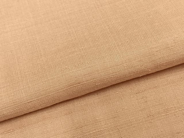 平和屋着物▽上質な紬 単衣 色無地 一斤染色 ロング丈 正絹 逸品 AABA7700fy