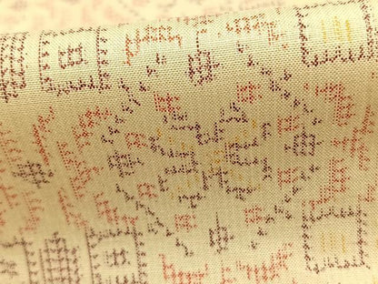 平和屋着物▽上質な紬　単衣　吉祥花文　正絹　逸品　AABA7703fy