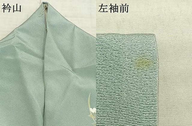 平和屋着物▽訪問着 単衣 友禅 作家物 人物草花文 正絹 逸品 AABA7704fy