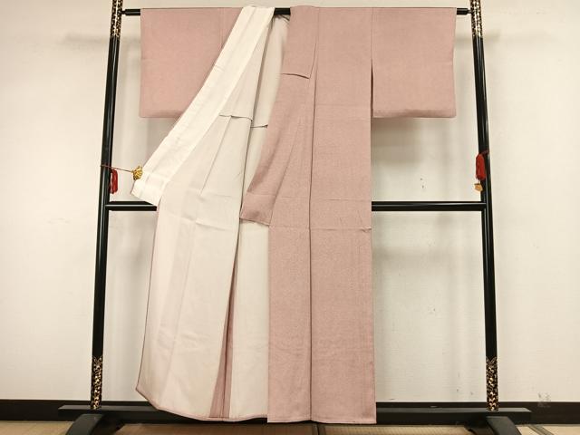 平和屋着物▽江戸小紋 単衣 幾何学文様 正絹 逸品 AABA7706fy