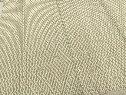 平和屋着物▽上質な紬 単衣 楓 松 正絹 逸品 AABA7708fy