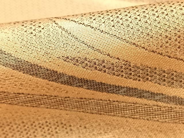 平和屋着物▽お召　単衣　笹葉文　正絹　逸品　未使用　AABA7713fy