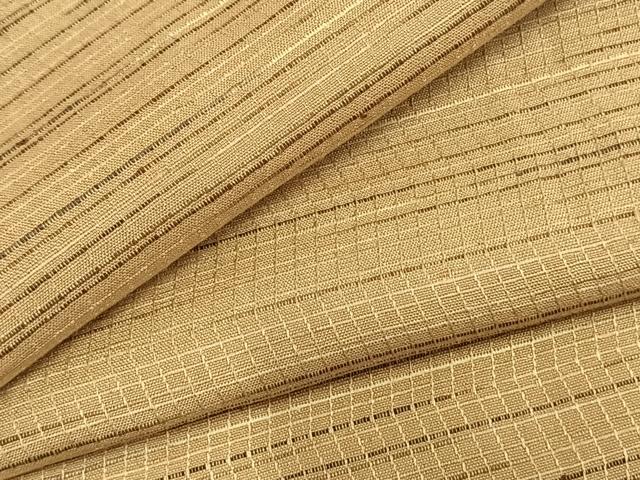 平和屋着物▽上質な紬 単衣 横縞 正絹 逸品 AABA7717fy