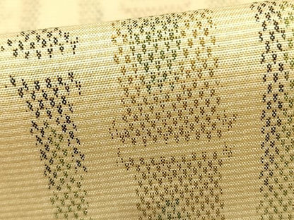 平和屋着物▽本場大島紬 単衣 竹 正絹 逸品 AABA7723fy