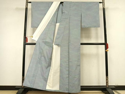 平和屋着物▽本場縞大島紬 単衣 霞文 井田哲則作 証紙付き 正絹 逸品 AABA7726fy