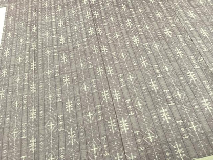 平和屋着物▽本場長井紬 単衣 間道 反端付き 正絹 逸品 AABA7734fy