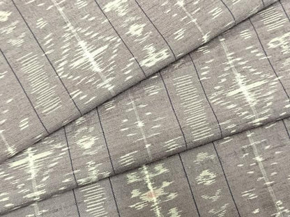 平和屋着物▽本場長井紬 単衣 間道 反端付き 正絹 逸品 AABA7734fy