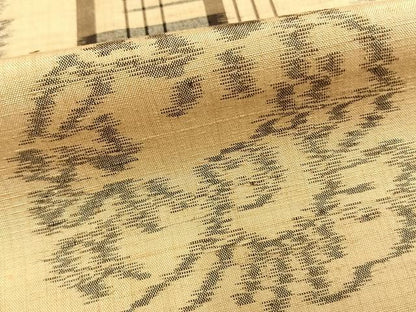 平和屋着物▽上質な紬 単衣 ふくら雀 正絹 逸品 AABA7737fy