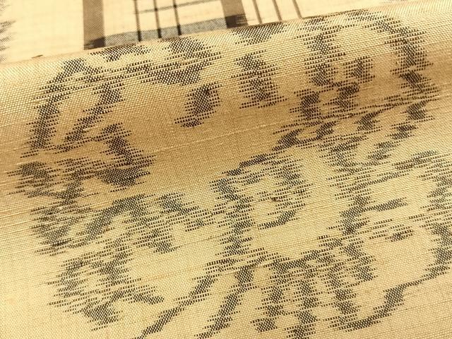 平和屋着物▽上質な紬 単衣 ふくら雀 正絹 逸品 AABA7737fy