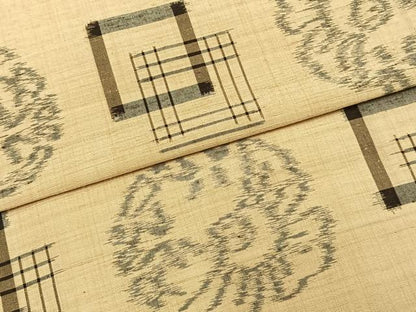 平和屋着物▽上質な紬 単衣 ふくら雀 正絹 逸品 AABA7737fy