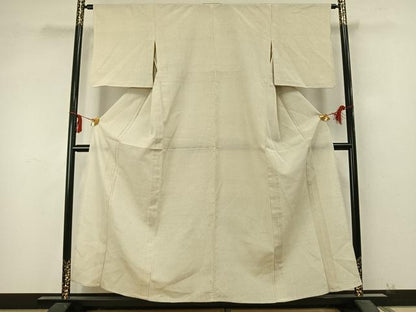 平和屋着物▽本塩沢　単衣　蚊絣　正絹　逸品　AABA7743fy