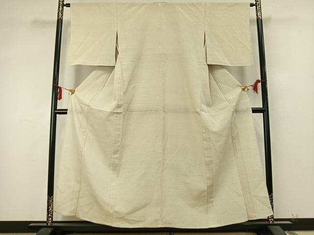 平和屋着物▽本塩沢　単衣　蚊絣　正絹　逸品　AABA7743fy