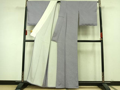 平和屋着物▽江戸小紋 単衣 草花文 正絹 逸品 AABA7744fy