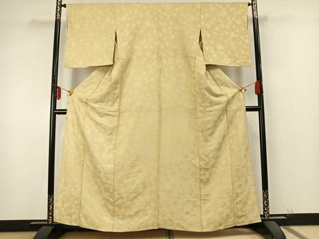 平和屋着物▽江戸小紋　単衣　亀甲文　正絹　逸品　AABA7747fy