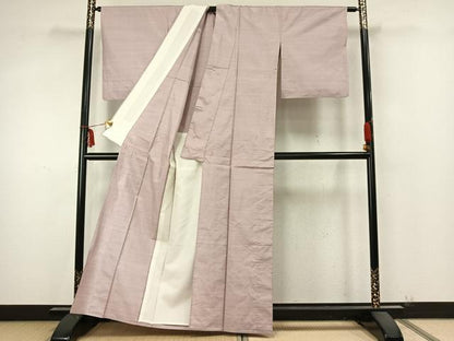平和屋着物▽本場縞大島紬 単衣 霞文 正絹 逸品 AABA7750fy