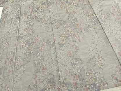 平和屋着物▽本場大島紬 単衣 草花文 正絹 逸品 未使用 AABA7753fy