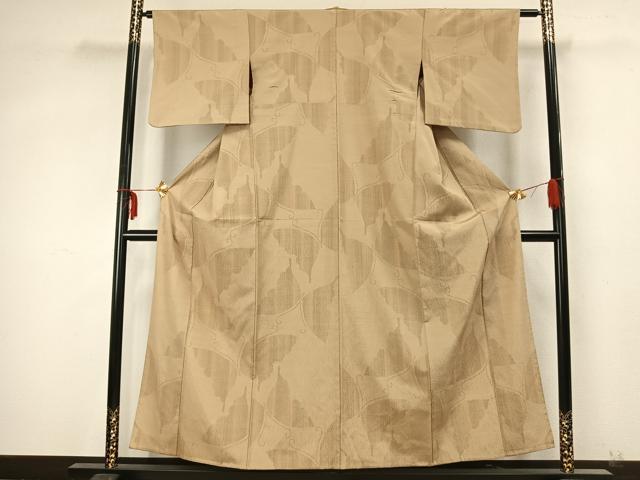 平和屋着物▽上質な紬 単衣 舞蝶文 正絹 逸品 AABA7754fy