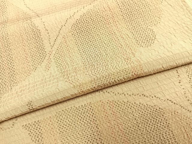 平和屋着物▽上質な紬 単衣 舞蝶文 正絹 逸品 AABA7754fy