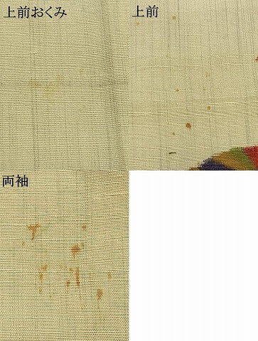 平和屋着物▽上質な紬 単衣 飛鳥文 正絹 逸品 AABA7761fy