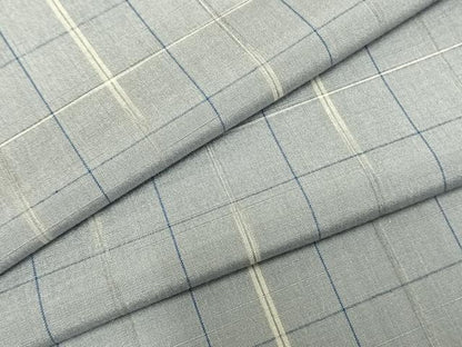 平和屋着物▽上質な紬 単衣 格子 正絹 逸品 AABA7762fy