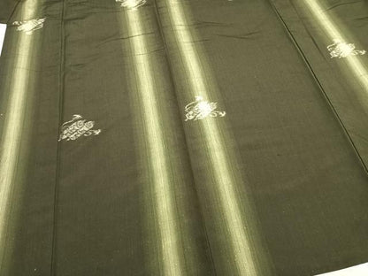 平和屋着物▽上質な紬 単衣 巻物 正絹 逸品 AABA7763fy