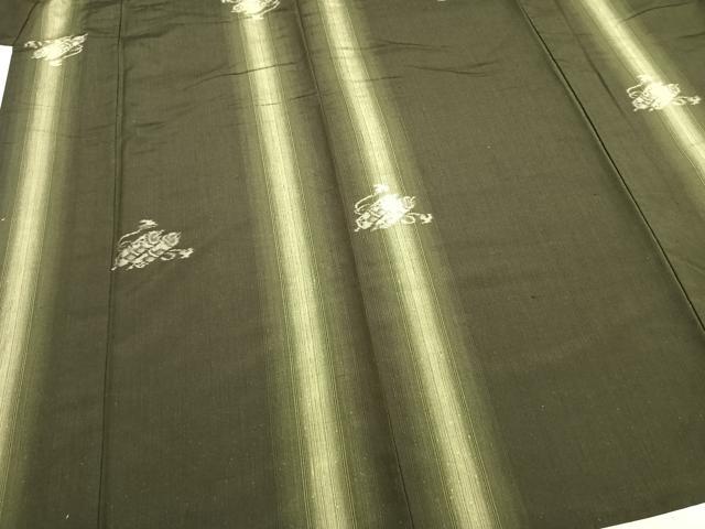 平和屋着物▽上質な紬 単衣 巻物 正絹 逸品 AABA7763fy