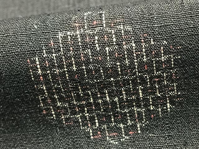 平和屋着物▽結城紬 単衣 80亀甲 亀甲文様 正絹 逸品 AABA7765fy
