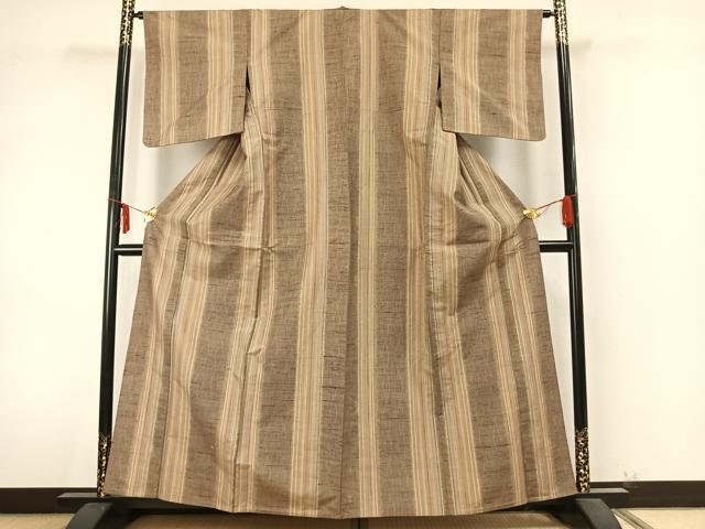 平和屋着物▽上質な紬 単衣 立涌間道 正絹 逸品 AABA7772fy