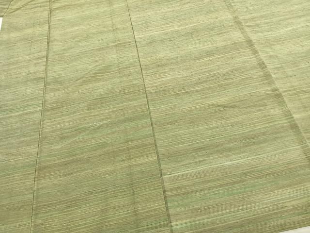 平和屋着物▽上質な紬 単衣 横縞 正絹 逸品 AABA7777fy