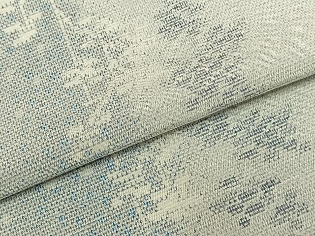 平和屋着物▽上質な紬 単衣 枝花文 正絹 逸品 AABA7778fy