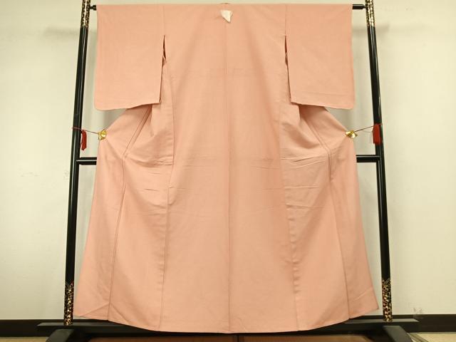 平和屋着物▽上質な色無地 単衣 一斤染色 正絹 逸品 未使用 AABA7779fy