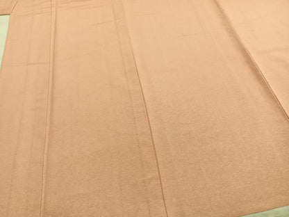 平和屋着物▽上質な色無地 単衣 一斤染色 正絹 逸品 未使用 AABA7779fy