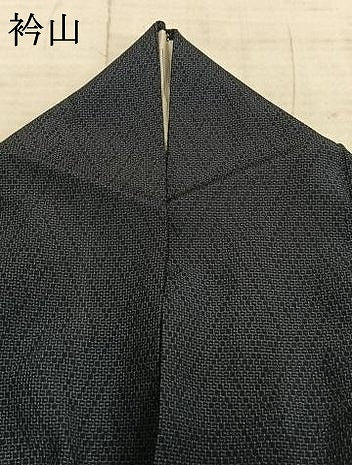 平和屋着物▽本塩沢 単衣 110亀甲 幾何学文様 正絹 逸品 AABA7783fy