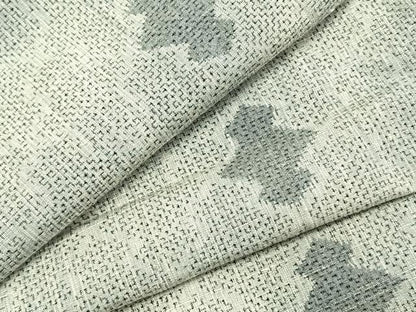 平和屋着物▽結城紬　単衣　幾何学文様　正絹　逸品　AABA7792fy