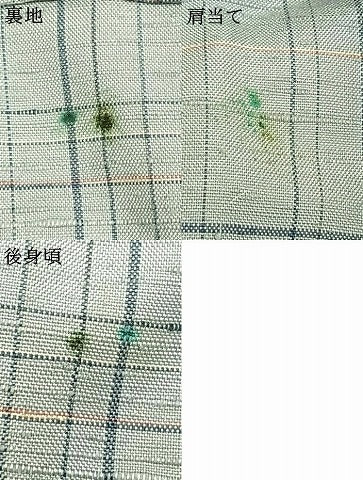 平和屋着物▽上質な紬 単衣 格子 正絹 逸品 未使用 AABA7795fy