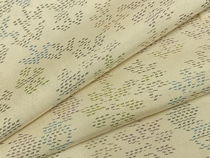 平和屋着物▽本場大島紬　白大島　単衣　舞花文　正絹　逸品　AABA7798fy